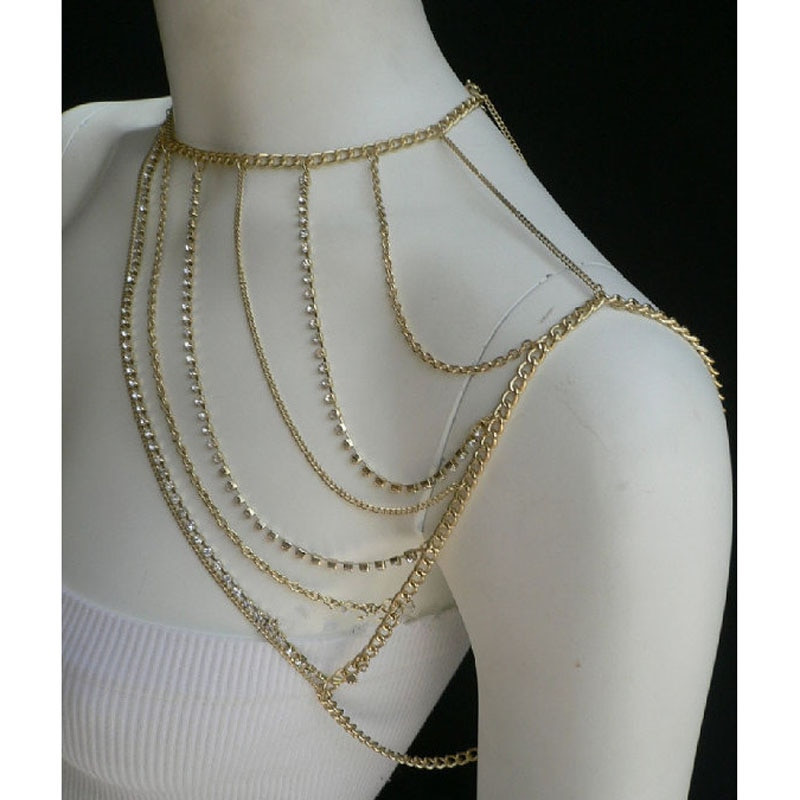 Body Jewelry Shoulder
 Fashion Celebrity y Metal Tassel Shoulder Body Chain