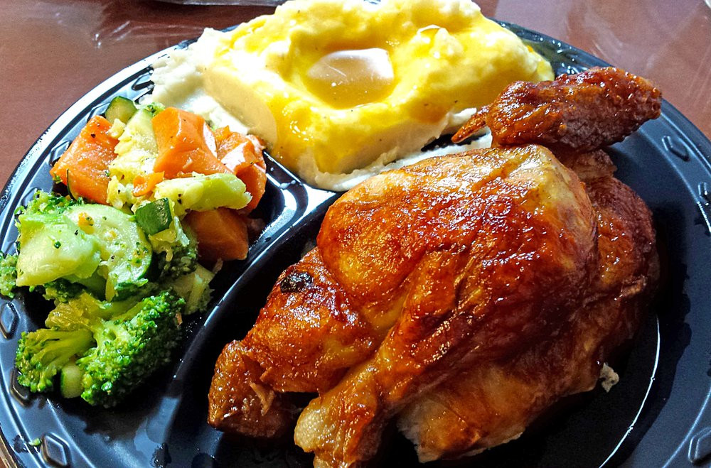 Boston Market Mashed Potatoes
 Half Chicken meal with Cornbread not shown and personal