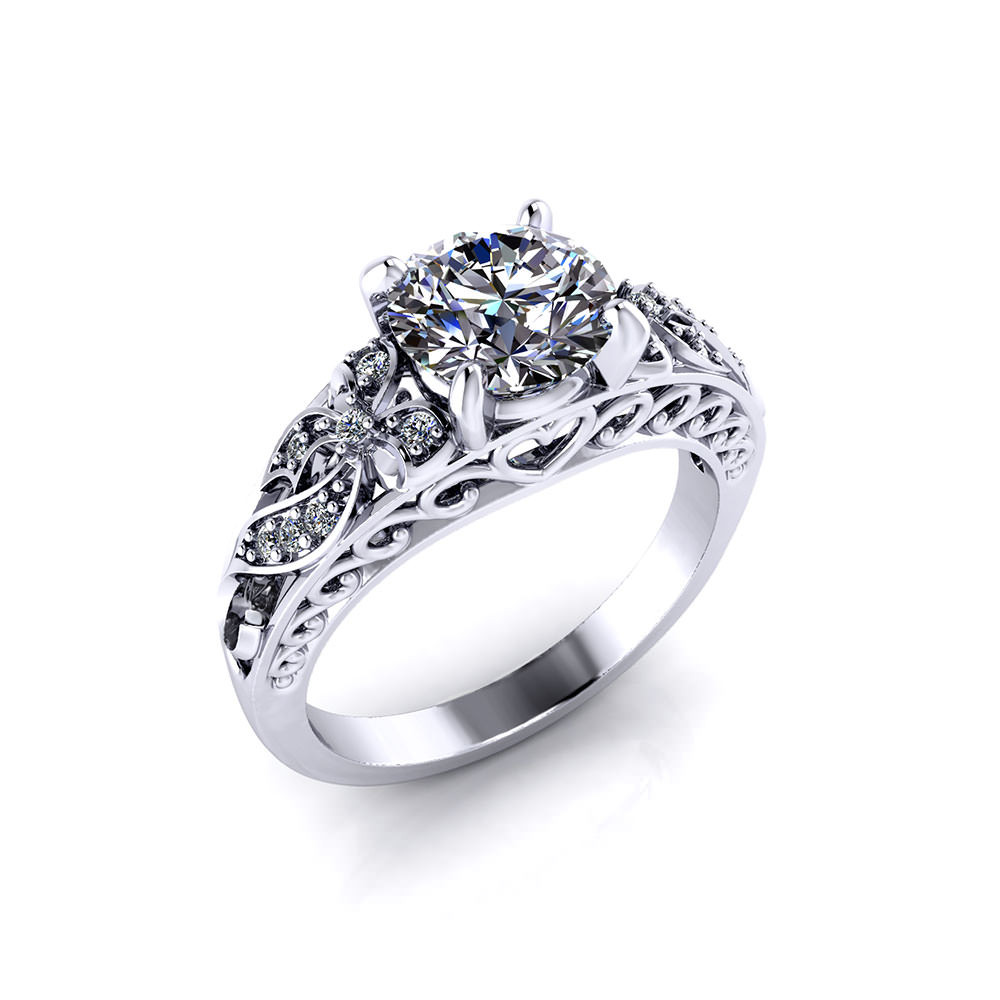 Bow Wedding Ring
 Diamond Bow Engagement Ring