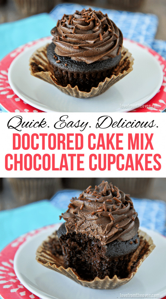 Box Chocolate Cake Recipes
 Chocolate Cake Mix Cupcakes • Love From The Oven