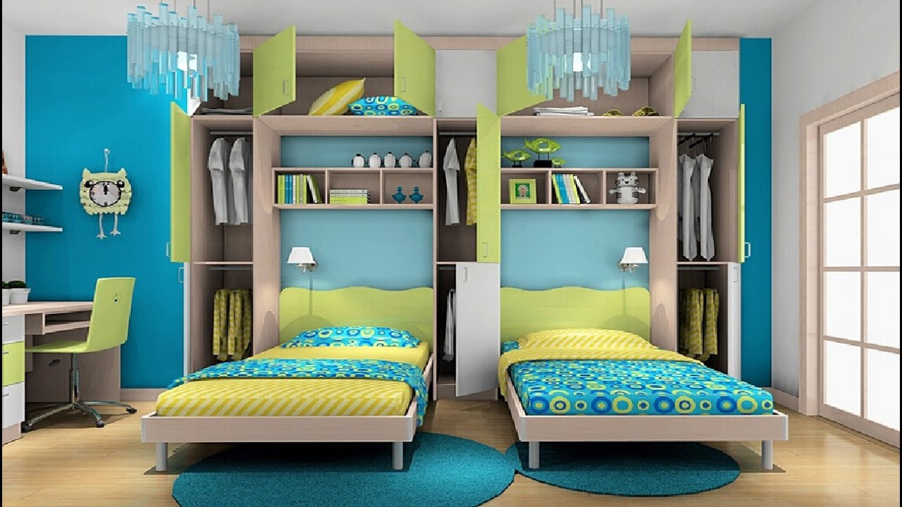 Boy Bedroom Design
 Awesome Twin Bedroom Design Ideas with Double Bed for Boys