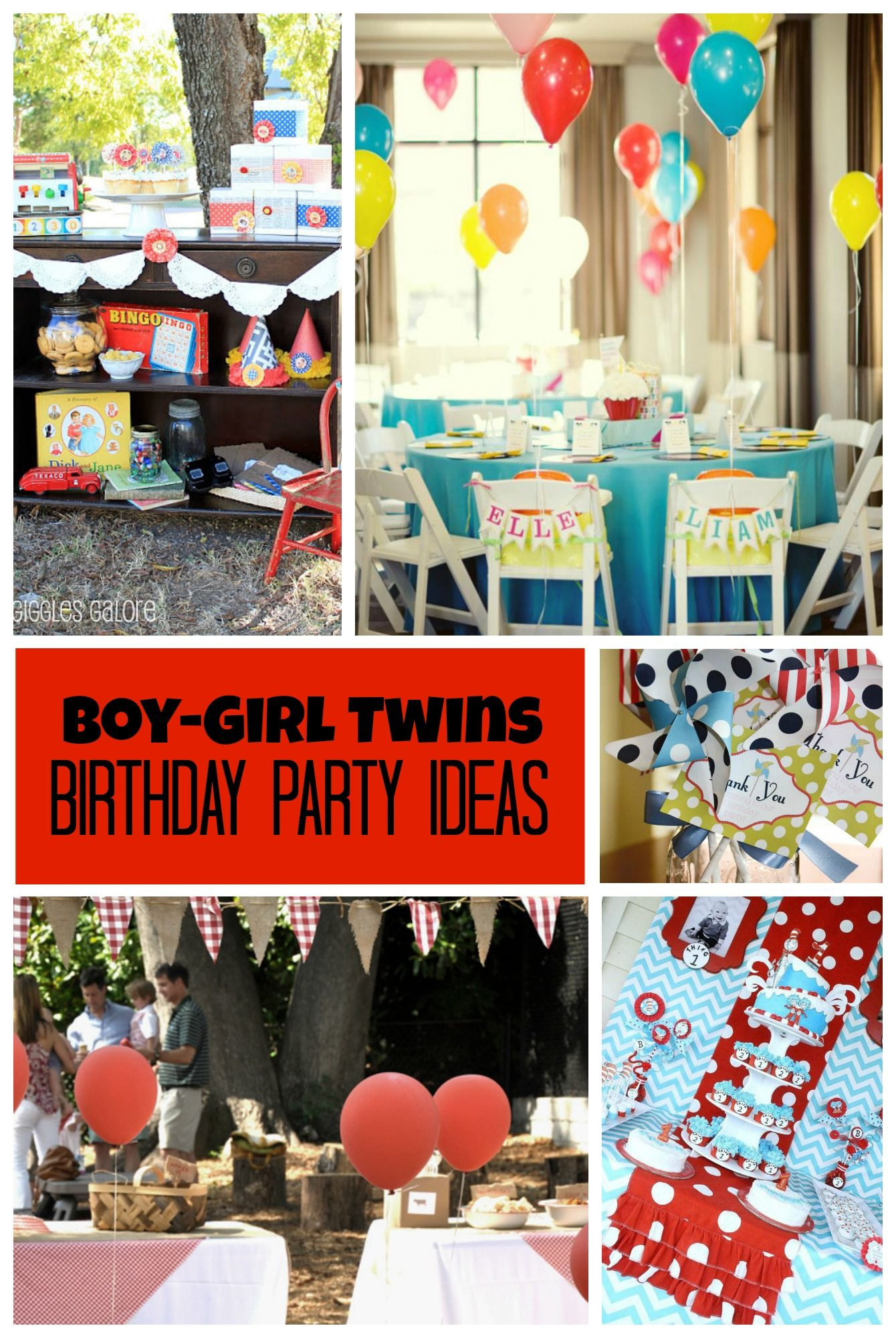 Boy Themed Birthday Party Ideas
 Birthday Party Ideas for Boy Girl Twins