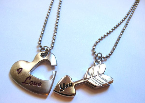 Boyfriend And Girlfriend Necklaces
 I Love You Boyfriend Girlfriend BFF Mom and Daughter Couples