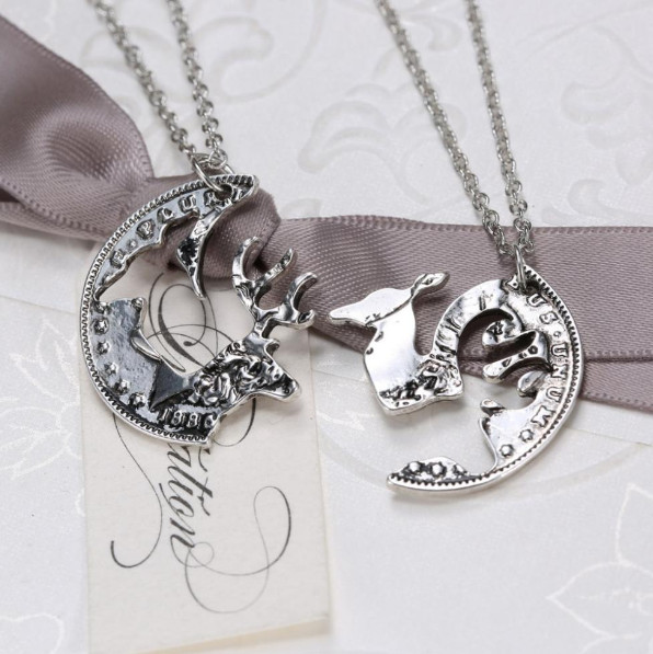 Boyfriend And Girlfriend Necklaces
 Triple s Custom engraved boyfriend girlfriend