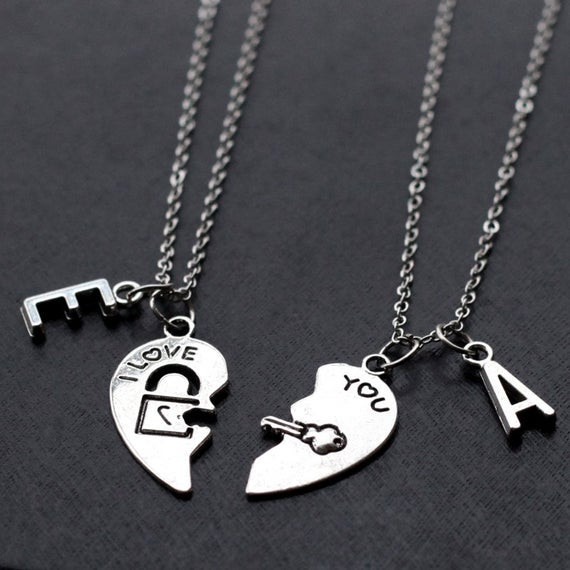 Boyfriend And Girlfriend Necklaces
 his and her necklace boyfriend girlfriend t valentines