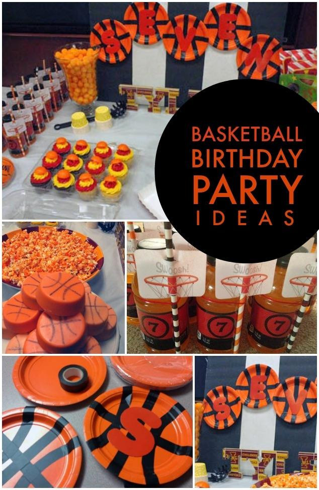 Boys Birthday Party Food Ideas
 Boy s Basketball Themed Birthday Party Spaceships and