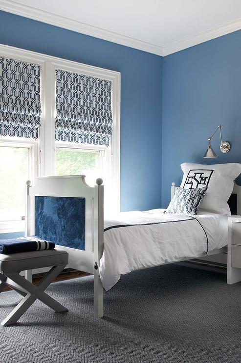 Boys Blue Bedroom
 Blue Boy Bedroom with Gray Accents Contemporary Boy s Room
