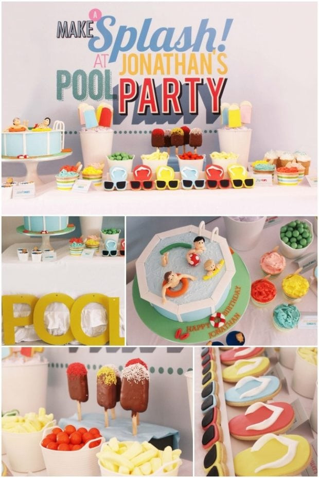 Boys Pool Party Ideas
 A Joint Summer Birthday Pool Party Spaceships and Laser