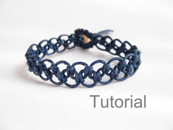 Bracelet Pulseras
 Tutorial macrame bracelet pattern pdf easy navy blue