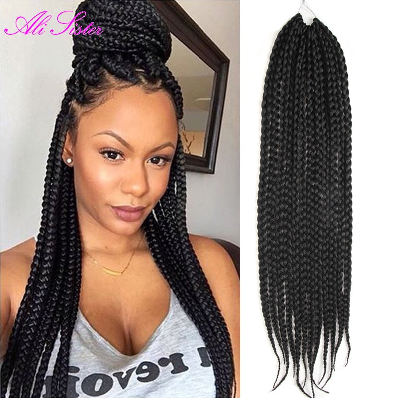 Braid Hairstyles With Weave
 24" high quality crochet braids hairstyles box braids hair