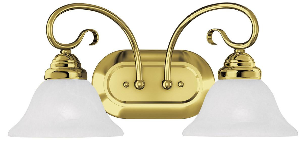 Brass Bathroom Vanity Light
 Coronado 2 Light Livex Polished Brass Bathroom Vanity