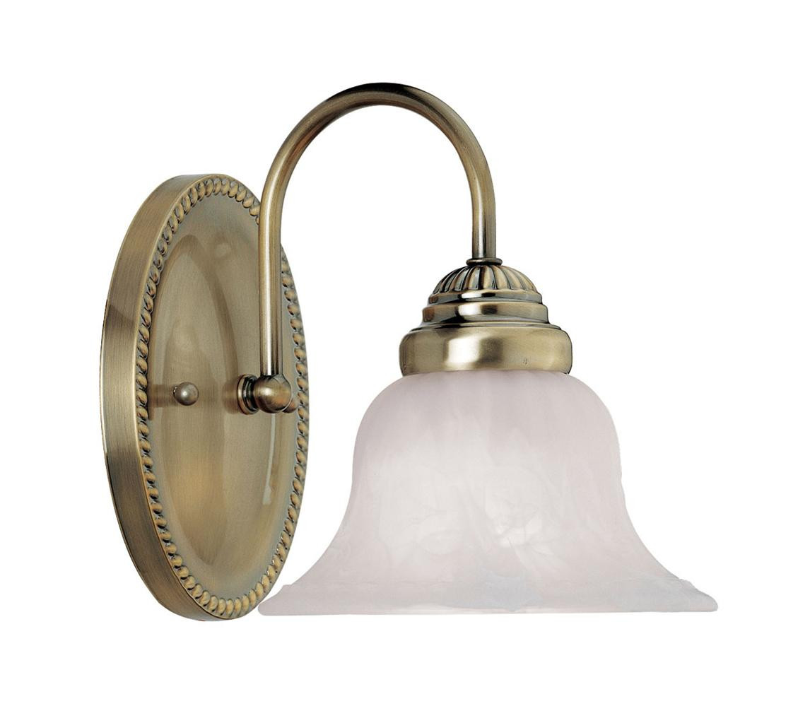 Brass Bathroom Vanity Light
 Livex Edgemont 1 Light Antique Brass Bathroom Vanity