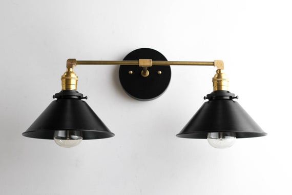 Brass Bathroom Vanity Light
 Black Brass Vanity Light Bathroom Wall Lamp Modern Fixture