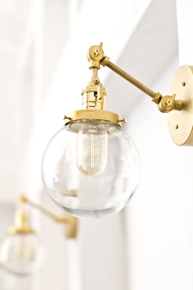 Brass Bathroom Vanity Light
 sarah m dorsey designs DIY Brass Sconce
