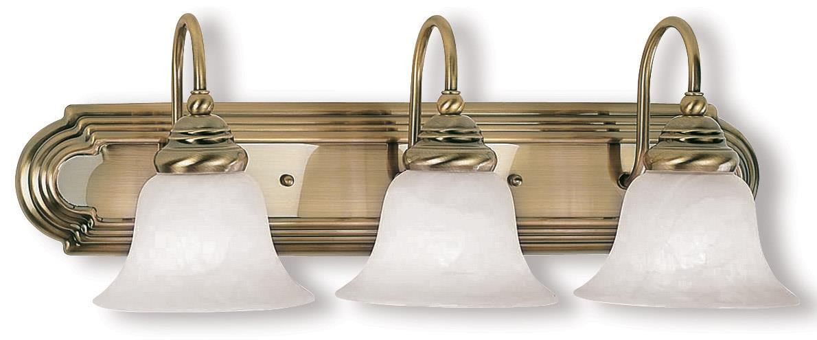 Brass Bathroom Vanity Light
 Livex 3 L Belmont Antique Brass Bathroom Vanity Lighting
