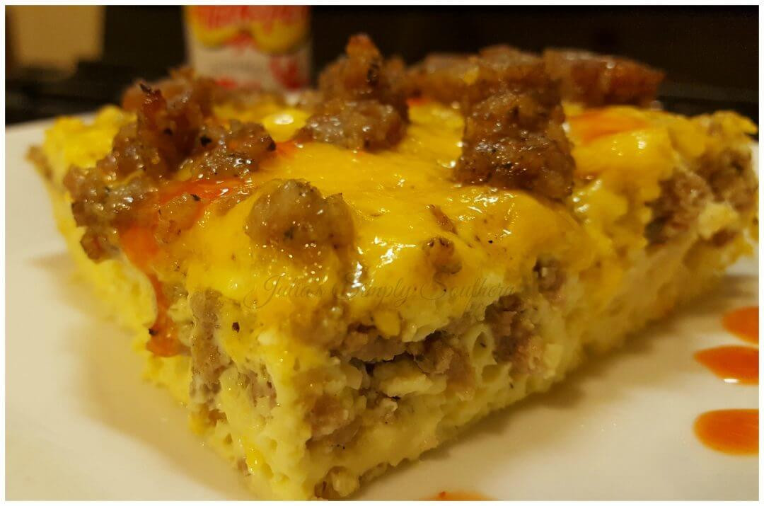 Breakfast Casserole With Potatoes Sausage Eggs And Cheese
 Sausage Egg and Cheese Breakfast Casserole Julias Simply