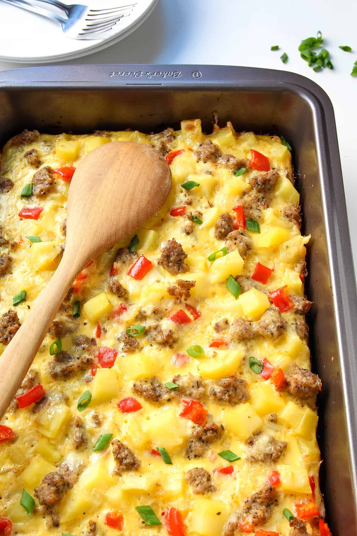 Breakfast Casserole With Potatoes Sausage Eggs And Cheese
 Breakfast Casserole with Eggs Potatoes and Sausage