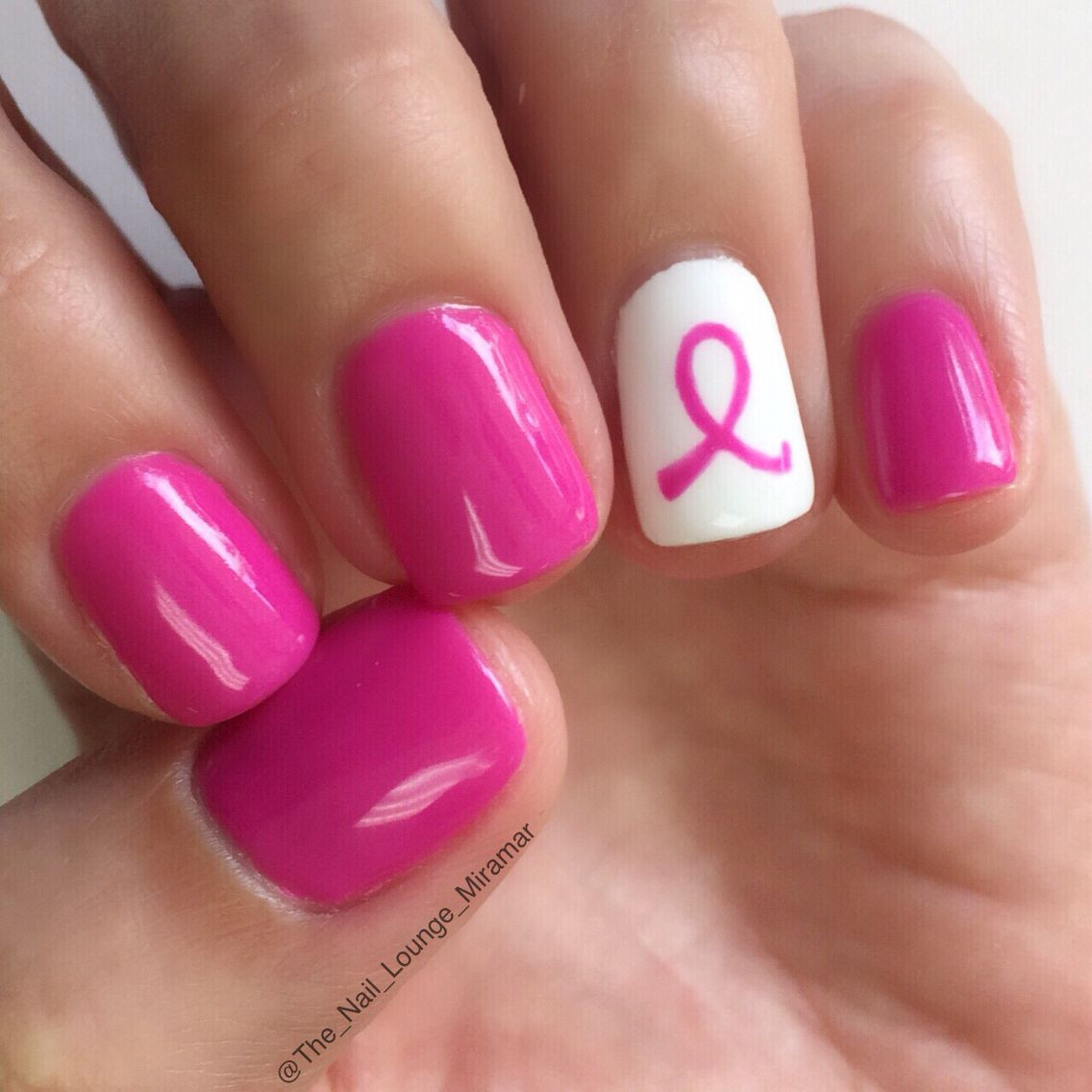 Breast Cancer Awareness Nail Designs
 Pink ribbon October breast cancer awareness nail art