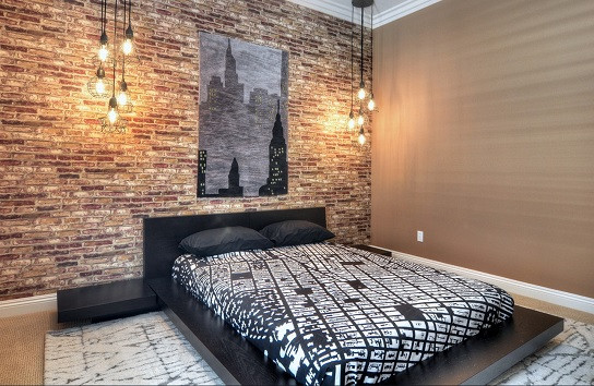 Brick Wallpaper Bedroom
 Brick Stone and Wood Textured Wallpaper