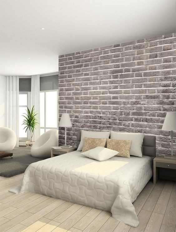 Brick Wallpaper Bedroom
 DIY Créer un mur de briques avec du papier peint