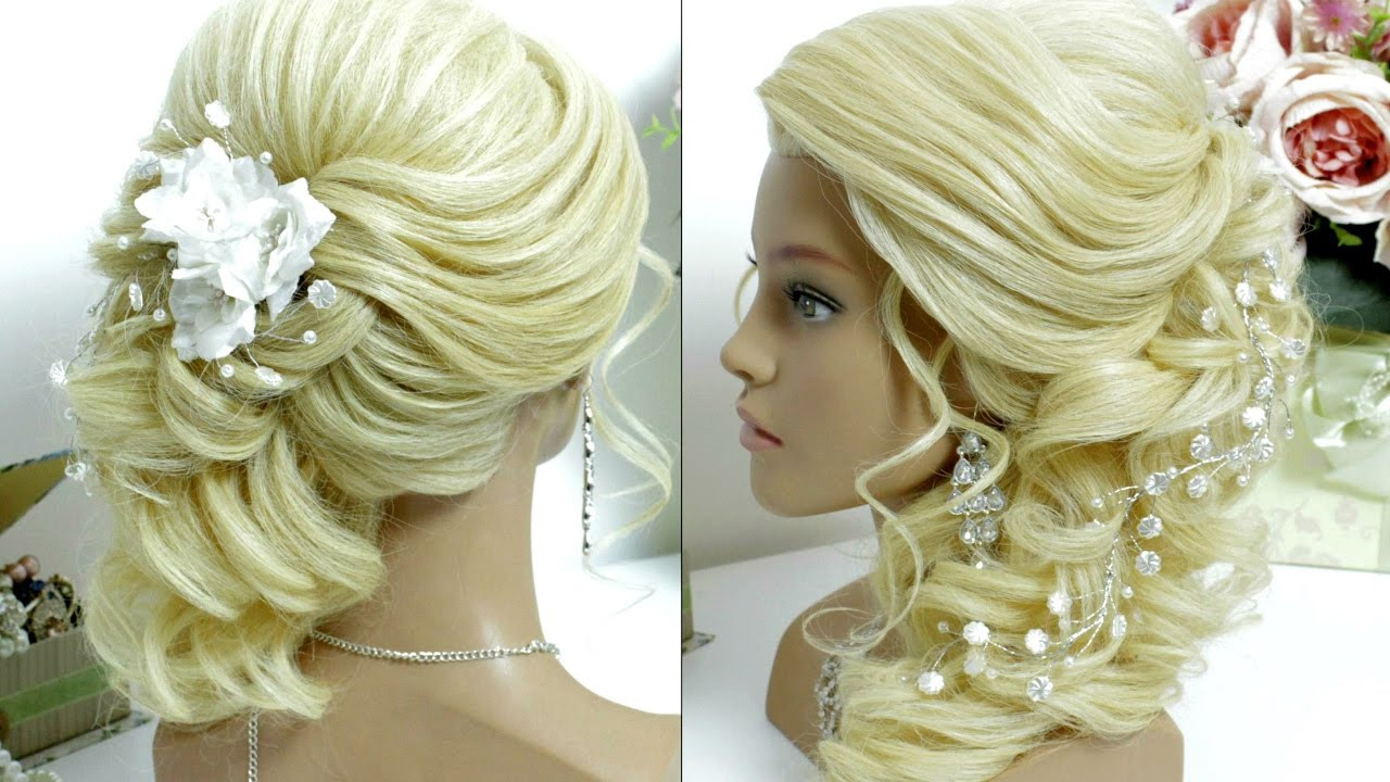 Bridal Hairstyles For Long Hair
 Bridal prom hairstyle for long hair tutorial Side swept