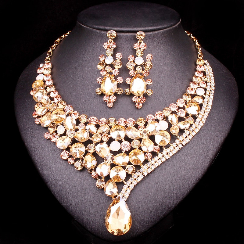 Bridal Party Jewelry Sets
 Aliexpress Buy Gorgeous Crystal Bridal Jewelry Sets
