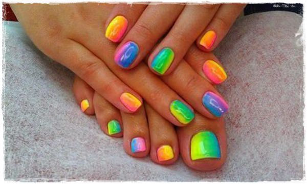 Bright Colored Nail Designs
 45 Childishly Easy Toe Nail Designs 2015