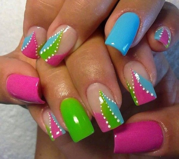 Bright Colored Nail Designs
 1276 best Pink and Purple colored nails images on