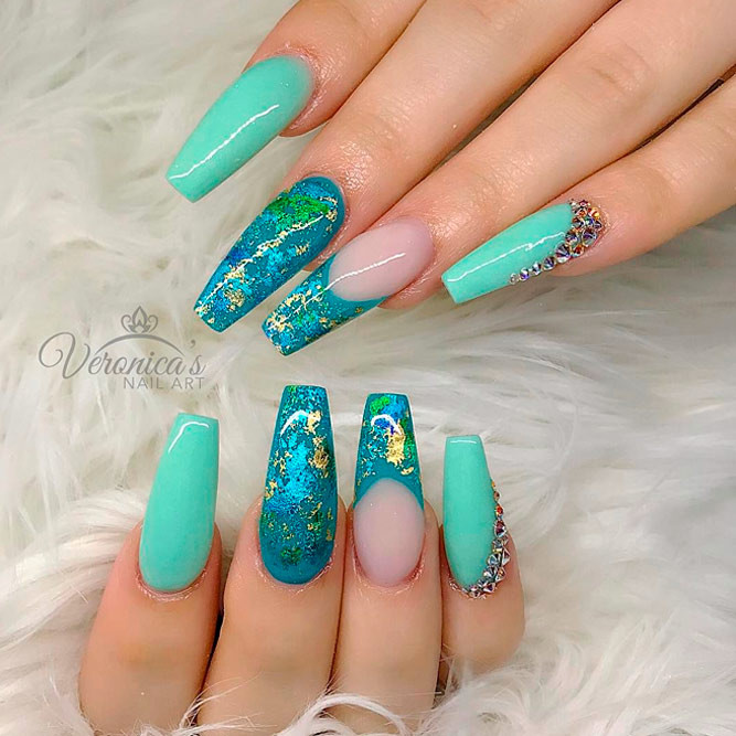 Bright Colored Nail Designs
 Try Cool Сoffin Shape Nails