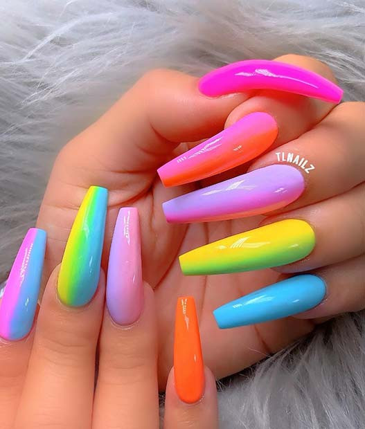 Bright Colored Nail Designs
 Neon Nail Designs That Are Perfect for Summer crazyforus