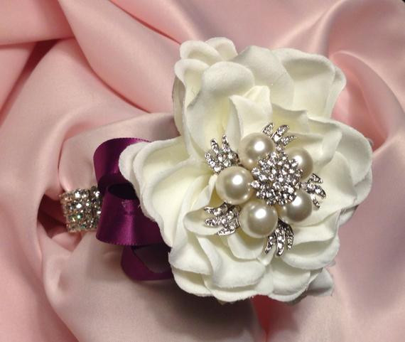 Brooches Corsage
 Items similar to Rhinestone Brooch Wrist Corsage on Etsy