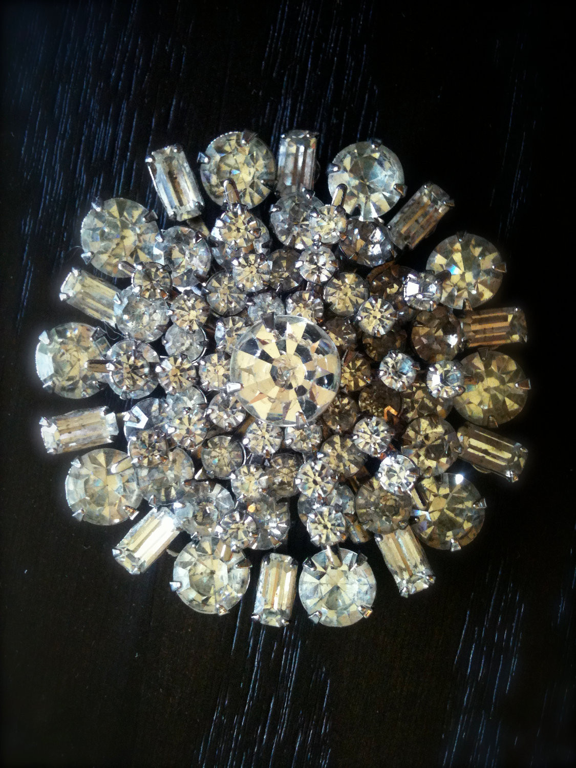 Brooches Vintage
 Extra Vintage Rhinestone Brooch by crazyplatter on Etsy