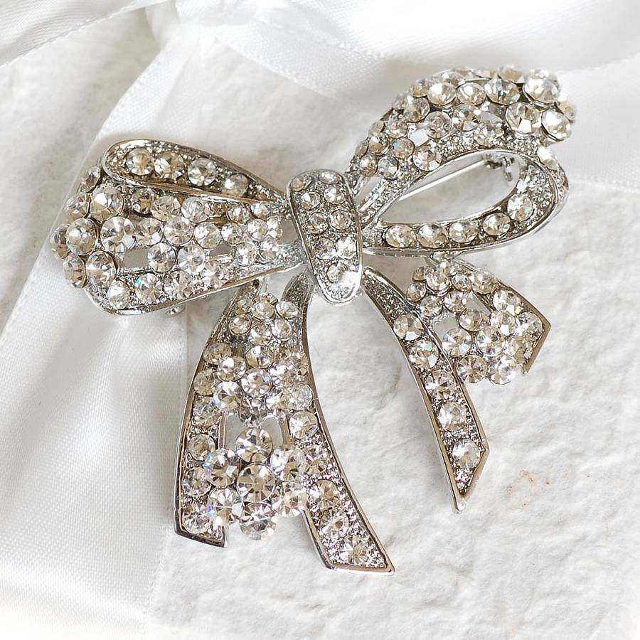 Brooches Vintage
 vintage style bow brooch by highland angel