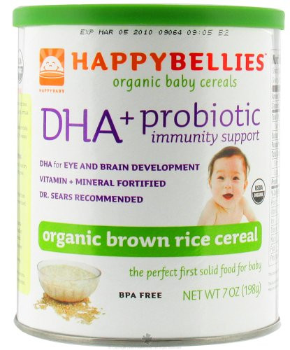 Brown Rice Cereal Baby
 Happy Baby Organic Happybellies Brown Rice Cereal 3x7oz