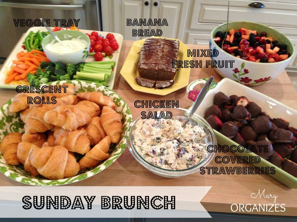 Brunch Party Food Ideas
 Sunday Brunch Menu