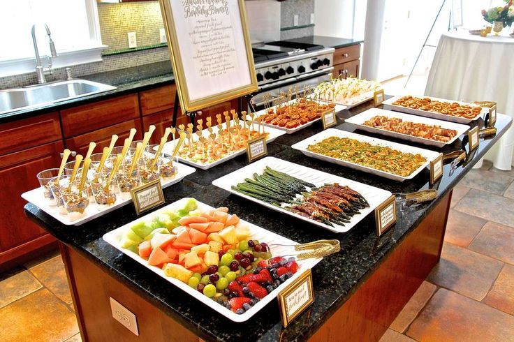 Brunch Party Food Ideas
 pretty food arrangement Also like how they glittered up