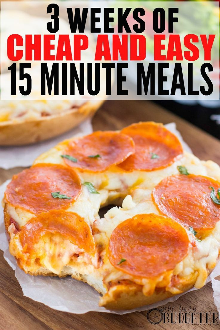 Budget Dinner Ideas
 3 Weeks of Cheap Dinners ready in under 15 minutes