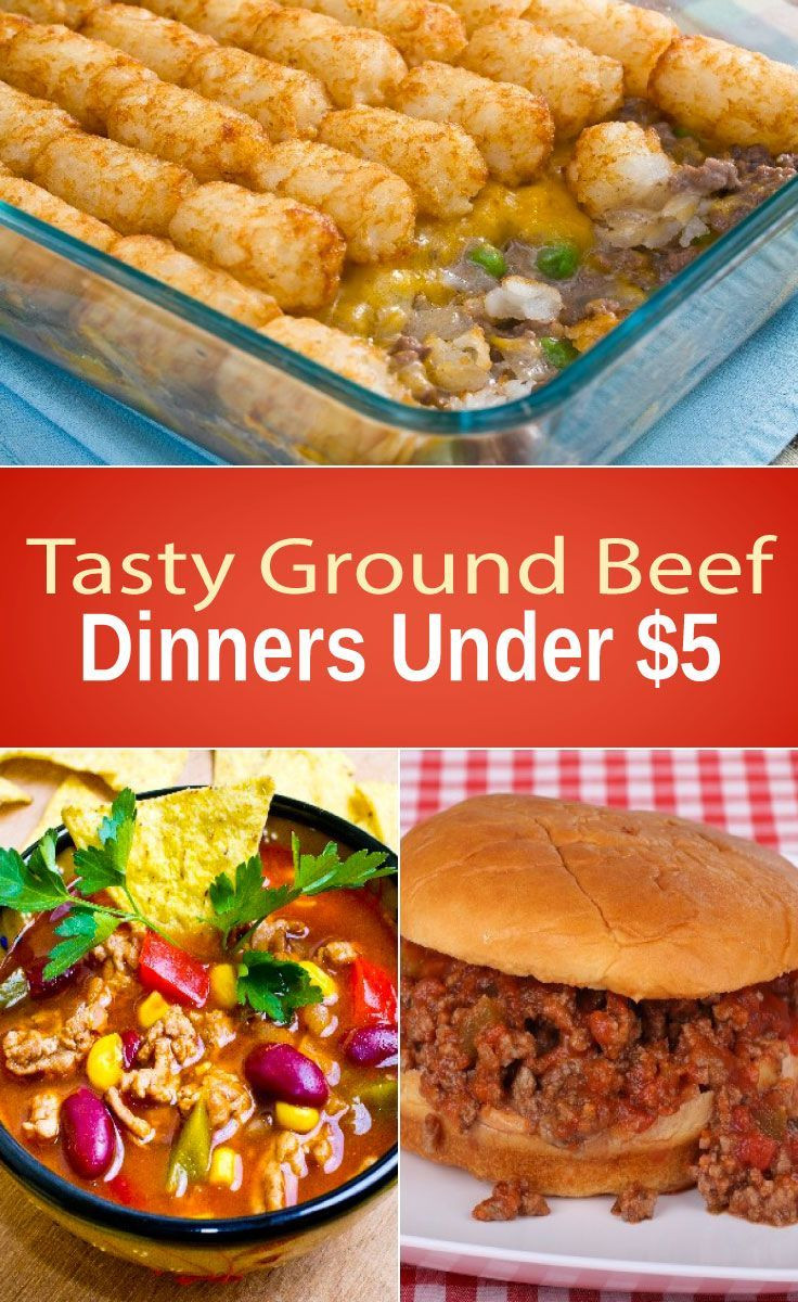 Budget Dinner Ideas
 Tasty Ground Beef Dinners Under $5 oh my gosh These are
