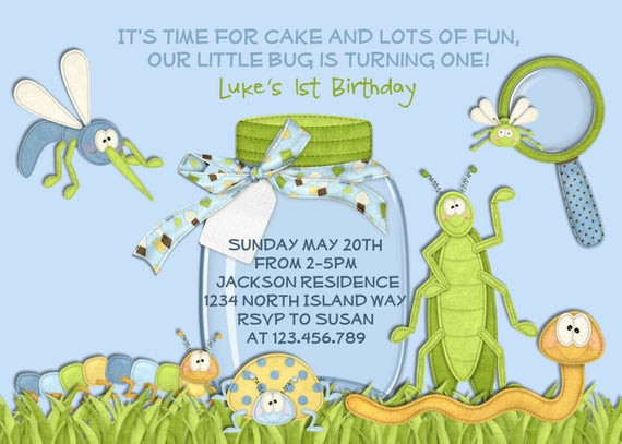 Bug Birthday Invitations
 Bug Birthday Invitation Boy Birthday Invitation Bug Party