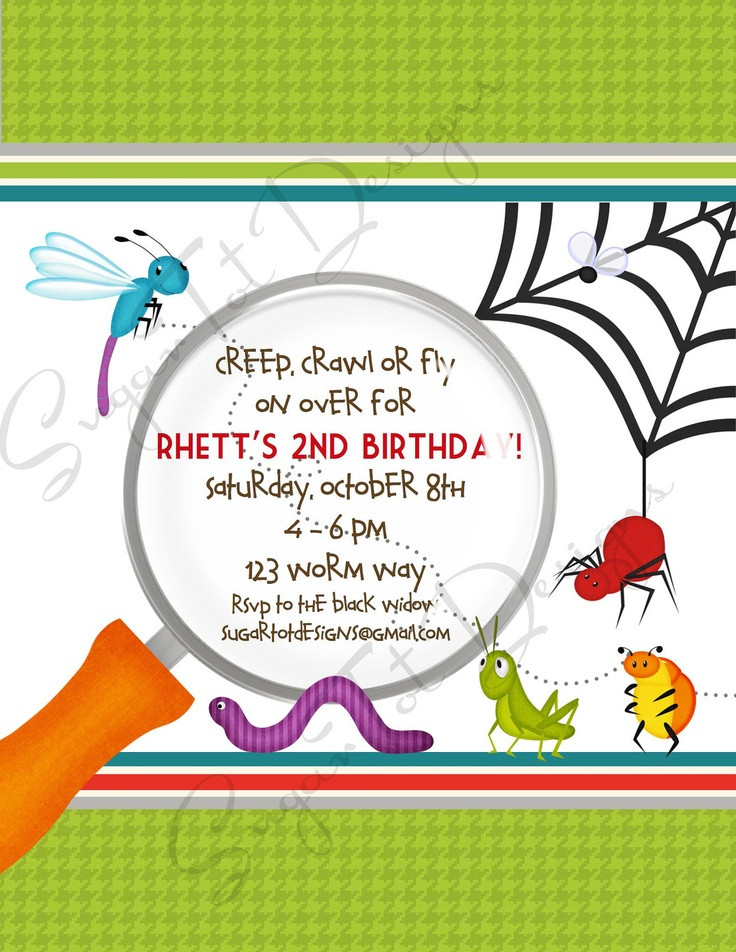 Bug Birthday Invitations
 Bug Birthday Party Invitation Bugs Garden Party Birthday
