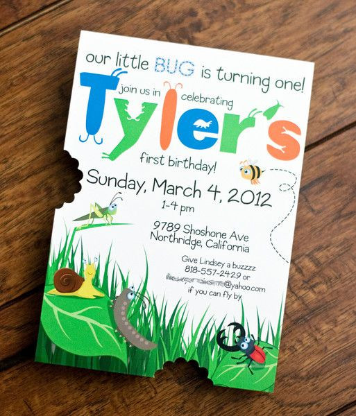 Bug Birthday Invitations
 Bug Themed Birthday Party Great Party Ideas