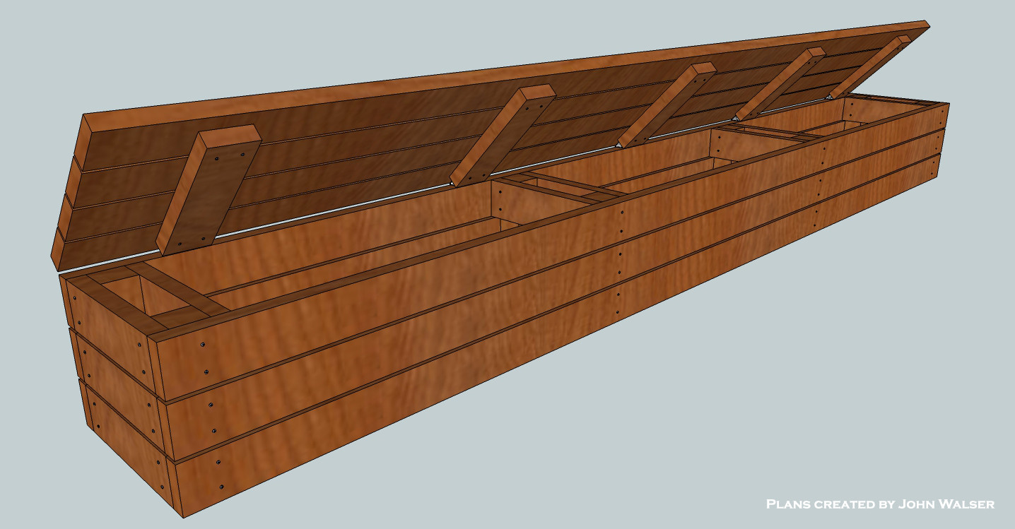 Building Storage Bench Seat
 Woodwork Deck Bench Storage Build PDF Plans