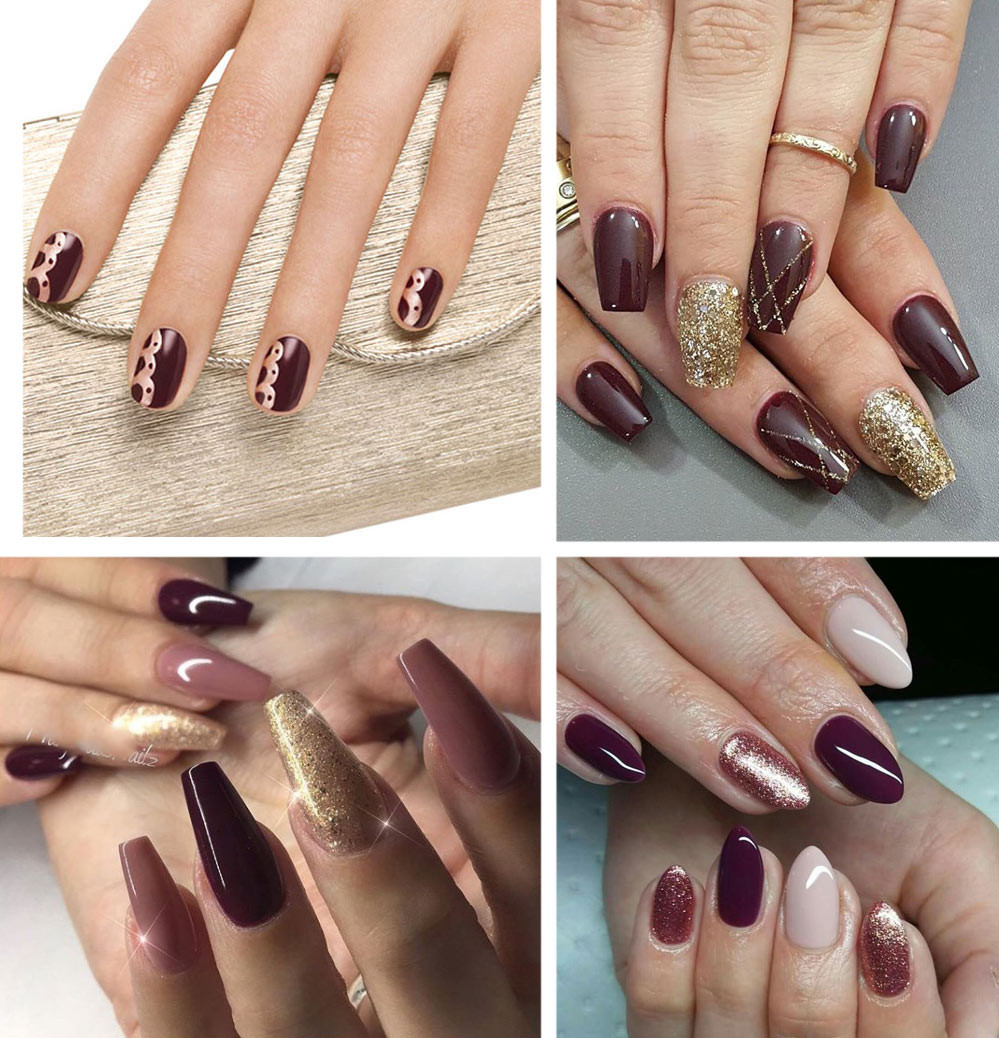 Burgundy Nail Ideas
 Best Burgundy Nails 45 Nail Designs for Different Shapes
