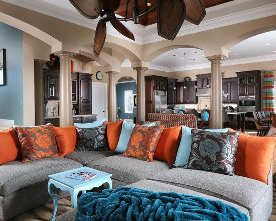 Burnt Orange Living Room Ideas
 72 best living room decor brown blue and white palette