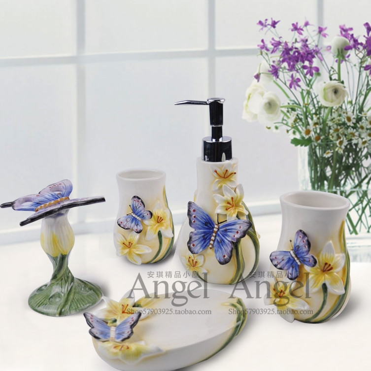 Butterfly Bathroom Decor
 Aliexpress Buy blue butterfly ceramic toothbrush