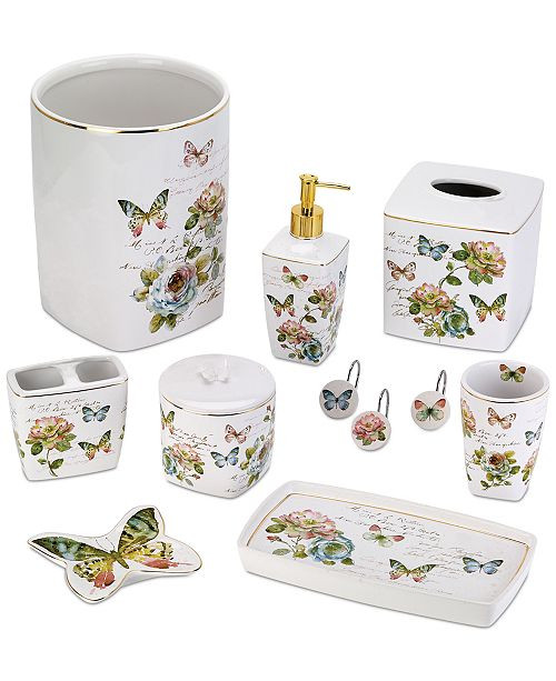 Butterfly Bathroom Decor
 Avanti Butterfly Garden Bath Accessories Collection