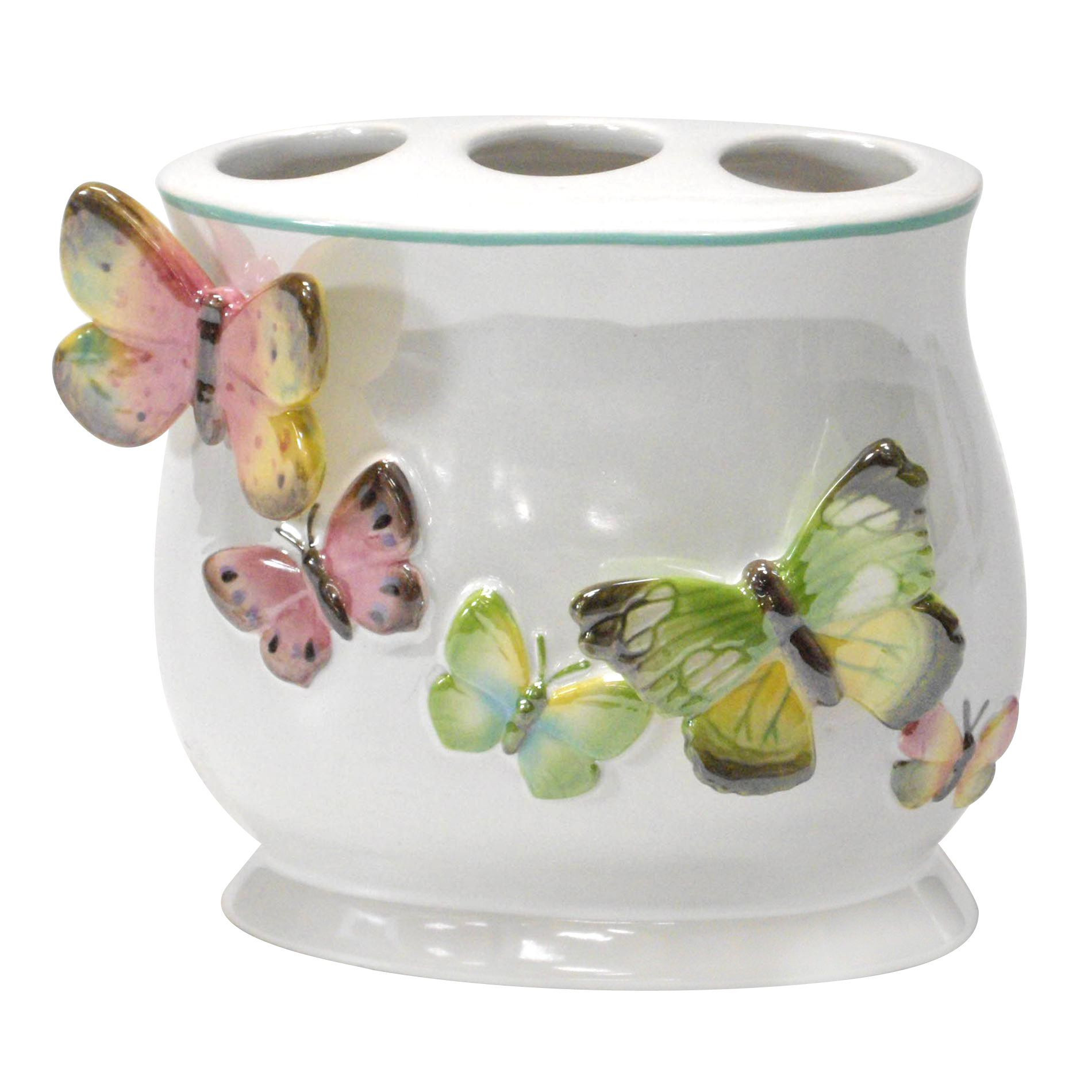 Butterfly Bathroom Decor
 Essential Home Tahka Butterfly Toothbrush Holder