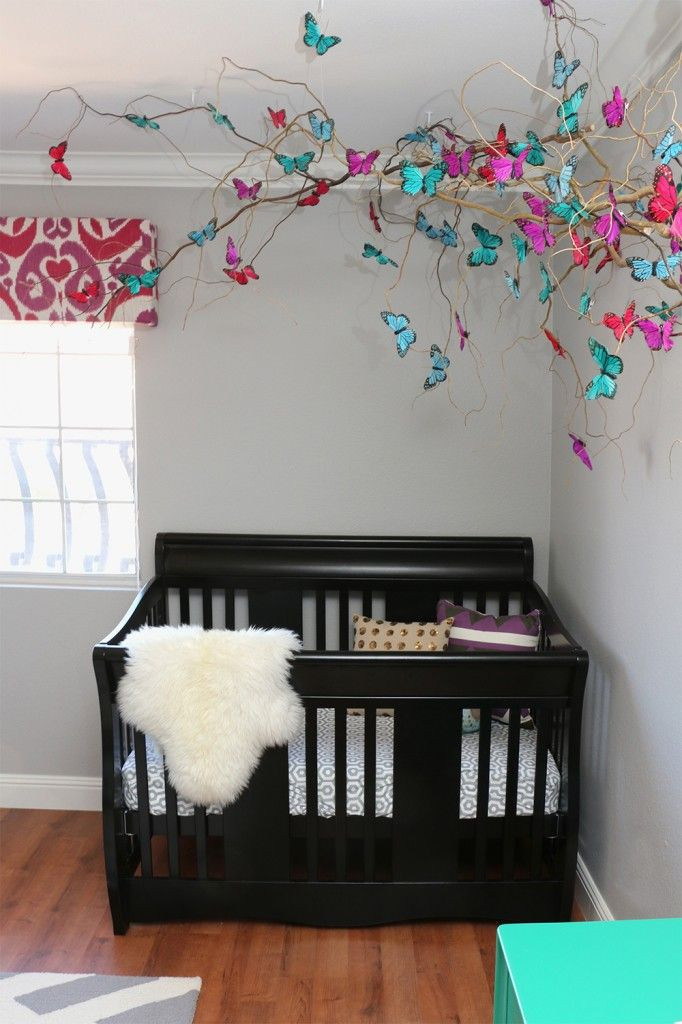 Butterfly Kids Decor
 Butterfly Nursery Would be easy to do this with lots of