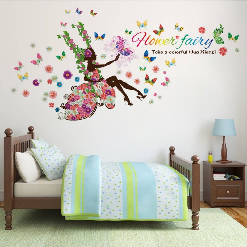 Butterfly Kids Decor
 colorful butterfly fairy tale flower girl princess Kids