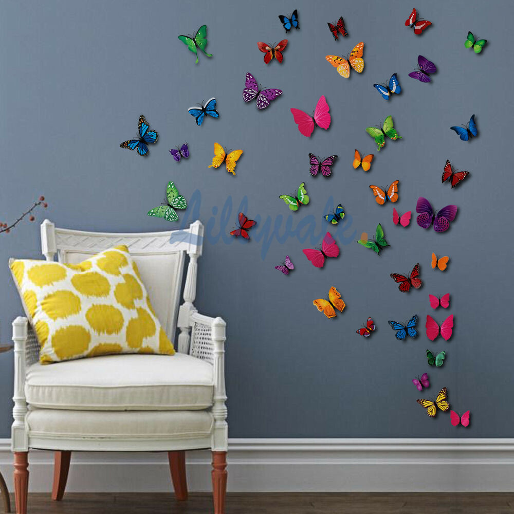Butterfly Kids Decor
 12 pcs 3D Butterfly Wall Stickers Art Decal Home Room